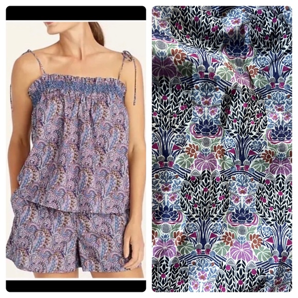 J. Crew Intimates & Sleepwear Pajama Tank Set In Liberty Club Nouveau Fabric Poshmark